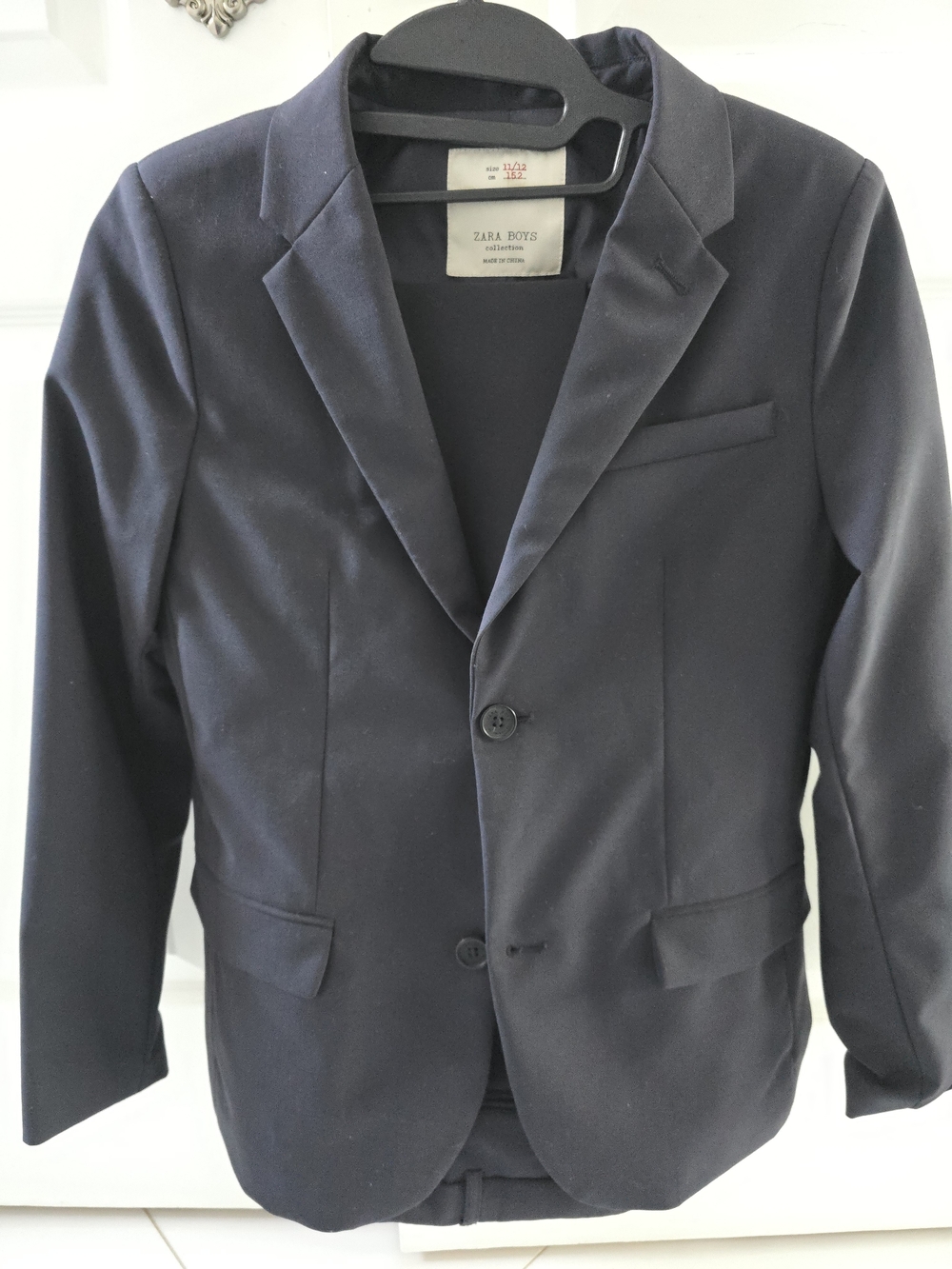 Zara Kids Navy Suit Blazer Pants Set - Tailored Fit Single-Breasted Suit